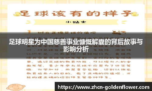 足球明星为中国慈善事业慷慨解囊的背后故事与影响分析